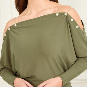 Adri Bejeweled Top - Green