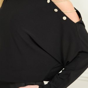 Adri Bejeweled Top - Black