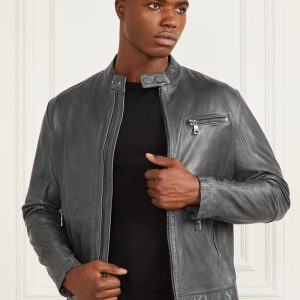 Leather Biker Jacket - Black