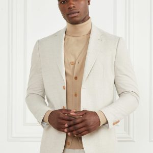 Sean Notched Blazer - Beige
