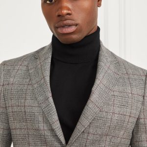 Sean Notched Blazer - Black/White