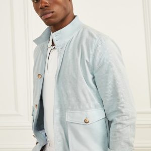 Suede Flight Jacket - Blue