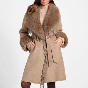 Liliana Wool-Blend Coat - Beige
