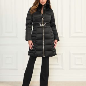Eco Jastin Quilted Down Midi Jacket - Black