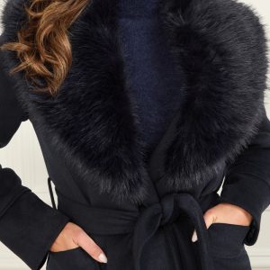 Charlize Wool-Blend Coat - Blue
