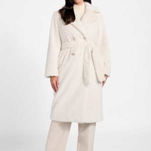 Claire Faux-Fur Coat - White