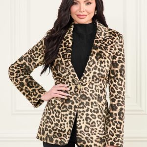 Pamela Printed Velvet Blazer - MultipleColors