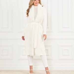 Paula Wrap Cardigan Coat - White