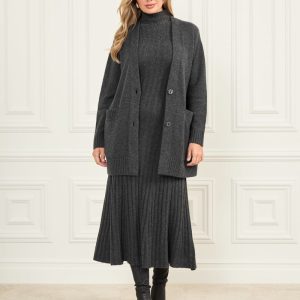 Michaela Cashmere Cardigan - Gray