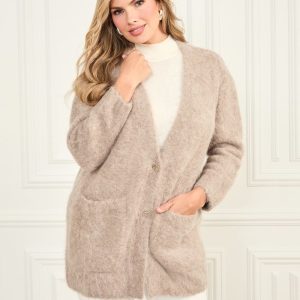 Michaela Alpaca-Blend Cardigan - Beige