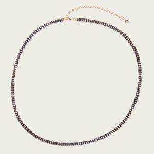 Baguette Rhinestone Thin Belt - Blue