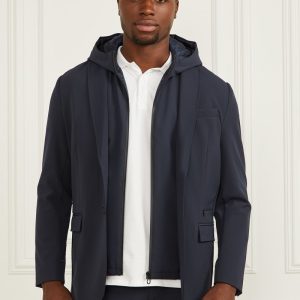 Blazer with Detachable Hooded Vest - Blue