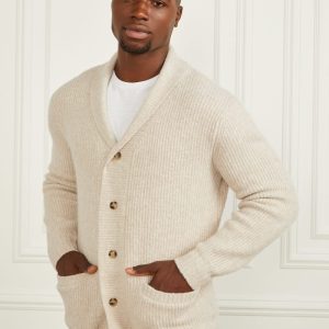 Wool-Blend Cardigan Sweater - Off-white