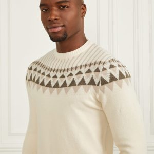 Crewneck Jacquard Sweater - Off-white