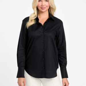 Lisa Poplin Shirt - Black