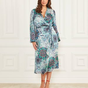 Mina Printed Wrap Dress - MultipleColors