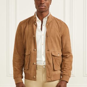 Suede Flight Jacket - Brown