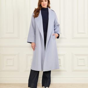 Keera Wool-Blend Coat - Blue