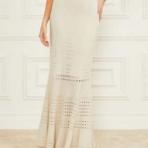 Henley Maxi Skirt - White