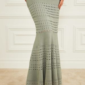 Henley Maxi Skirt - Green