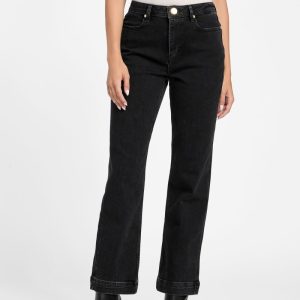 Doris Straight-Leg Denim Pant - Black