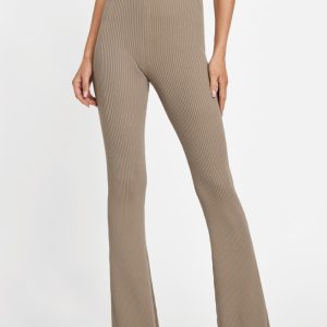 Agathe Flare Sweater Pants - Beige