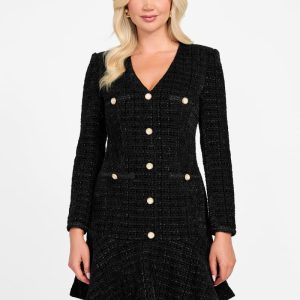 Eco Sue Boucle Mini Dress - Black