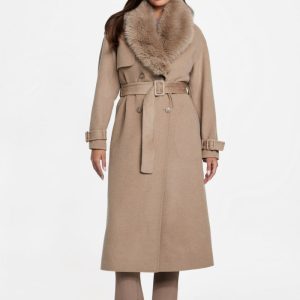 Ella Double-Breasted Coat - Beige