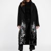 Vicky Sequin Knit Coat - Black