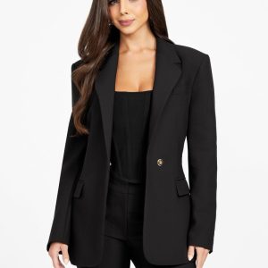 Dalia Single-Breasted Blazer - Black