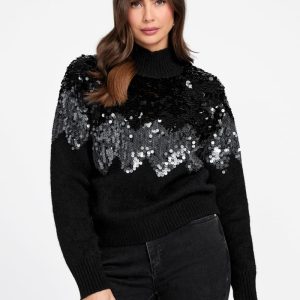 Sibilla Sequin Sweater - Black