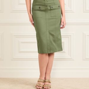 Cindy Belted Cargo Skirt - Green