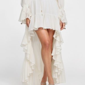 Eco Elsa High-Low Skirt - White