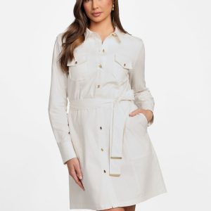 Pat Safari Dress - White