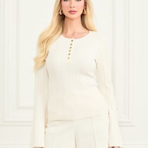 Giada Sweater Top - White
