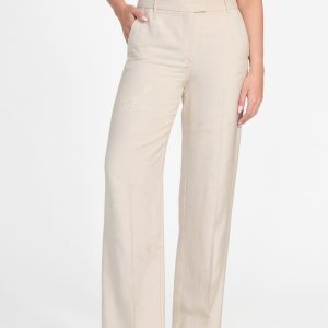 Whitney Floral Straight Pant - Beige