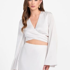 Eco Monica Tie-Front Top - White