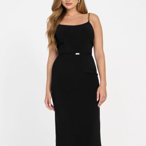 Eco Ella Chainlink Strap Dress - Black
