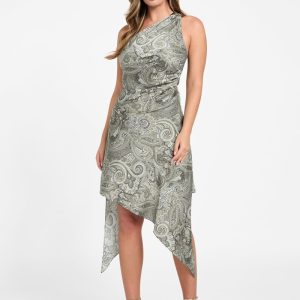 Treasure Printed Dress - Grey
