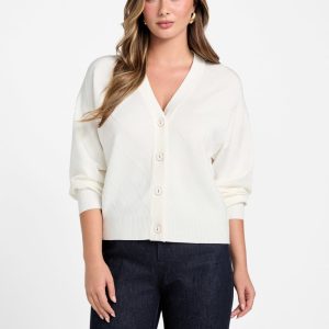 Miley Diamond Cardigan - White