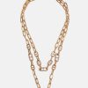 Gold-Tone Link Layered Necklace - Gold