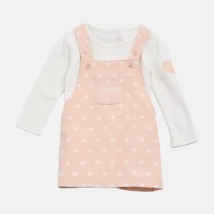 Eco Hearts Bodysuit and Corduroy Skirtall Set (0-24M) - White