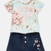 Butterfly Logo Tee and Skirt Set (0-24M) - MultipleColors