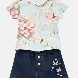 Butterfly Logo Tee and Skirt Set (0-24M) - MultipleColors