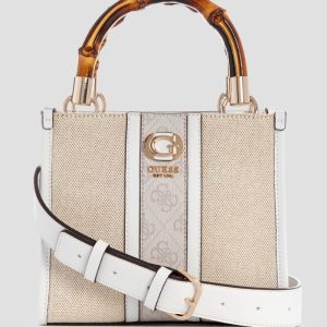 Kerima Bamboo Mini Tote - White