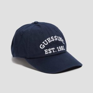 GUESS 1981 Signature Baseball Cap - Blue