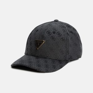 Noelle Jacquard Baseball Hat - Black