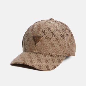 Noelle Jacquard Baseball Hat - Brown