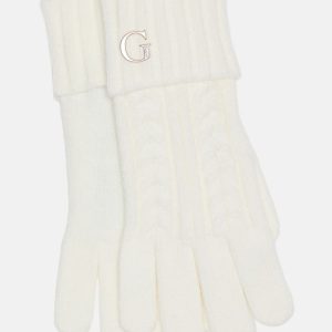 Shayla Knit Glove - White