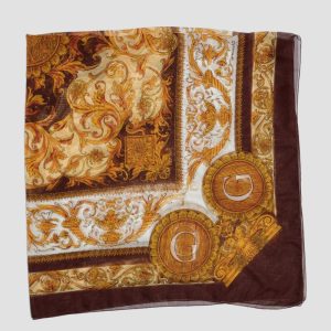 Eryn Sheer Silk Scarf - Brown
